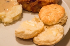 What's better with biscuits than Southern fired chicken, mashed potatoes, and gravy?