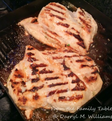 Grilled marinated chicken breasts