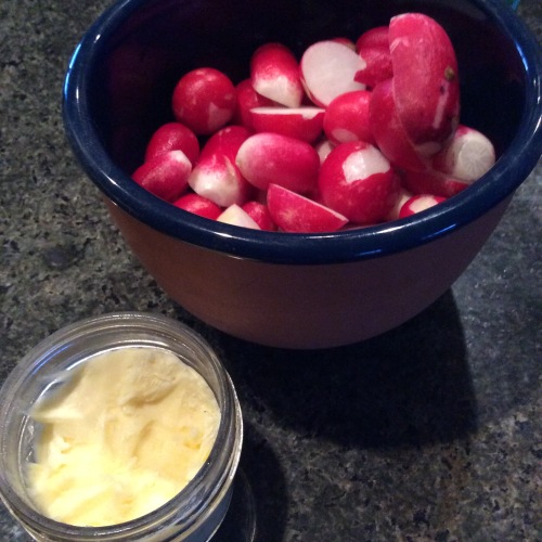 French breakfast radishes with Rich Table house-cultured butter