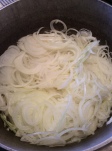 Onions in the soup pot