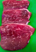 Round steak, thinly sliced