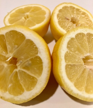 Two lemons, juiced